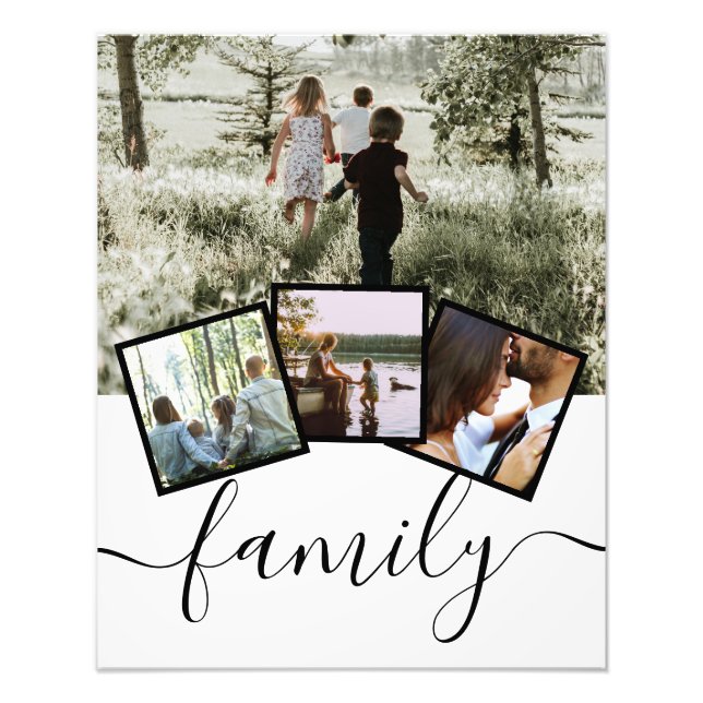 Custom Photo Collage Family Personalized Custom Print (Front)