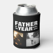 Custom Photo Collage Father Of the Year Black
