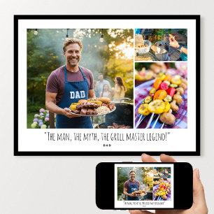 Custom Photo Collage Fun Family Quote Modern Poster