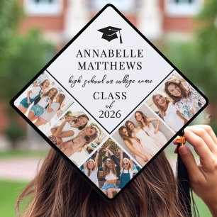 Custom Photo Collage Graduation Cap Topper