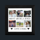 Custom Photo Collage Grandma Gift Best Abuela Ever Gift Box<br><div class="desc">Do you have a special abuela who means the world to you? Well, this personalized photo collage gift is perfect for her! This box includes a custom-made photo collage that features 6 of your favourite family photos that are sure to make her smile. Plus, it's easy to personalize with your...</div>