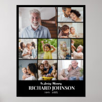 Custom Photo Collage Grid 10 Pictures 12x16 18x24