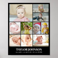 Custom Photo Collage Grid 10 Pictures 8x10 16x20