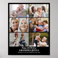 Custom Photo Collage Grid 6 Pictures 8x10 16x20