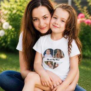 Custom Photo Collage Heart Girls T-Shirt DP7
