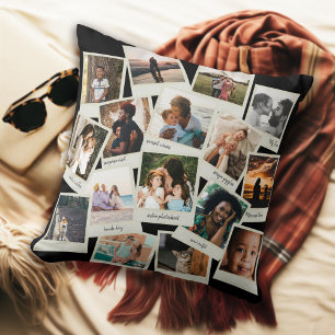 Custom Photo Collage Keepsake Throw Pillow