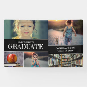 Custom Photo Collage Kindergarten Graduation  Banner