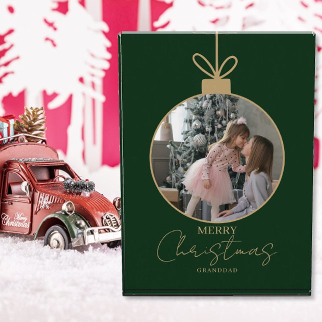 custom photo collage Merry Christmas bauble (Creator Uploaded)