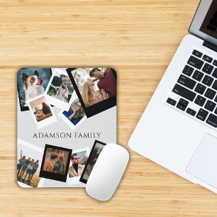 Custom Photo Collage Modern Family Friends  Mouse Pad