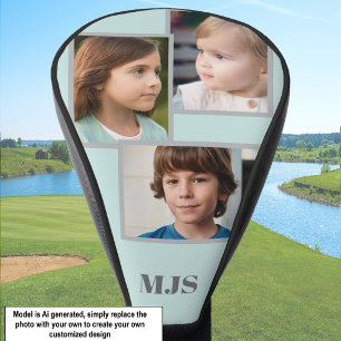 Custom Photo Collage Monogram Personalized Golf Head Cover