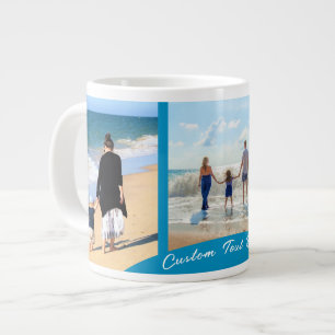 Custom Photo Collage Mug with Your Photos and Text