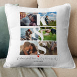 Custom Photo Collage Personalized Couples Gift Throw Pillow<br><div class="desc">Custom Photo Collage Personalized Couples Gift</div>