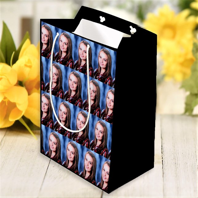 Custom Photo Collage Personalized Medium Gift Bag (Creator Uploaded)