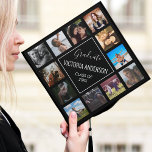 Custom Photo Collage Personalized Name Graduation Cap Topper<br><div class="desc">Easily customize this cool modern photo collage graduation cap topper with 12 favourite photos of your family,  friends or memories. Personalize further with your name and class year. You can even change the background colour to suit your style.</div>