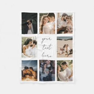 Custom Photo Collage Personalized Picture Family Fleece Blanket