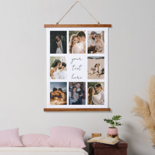 Custom Photo Collage Personalized Picture Family Hanging Tapestry