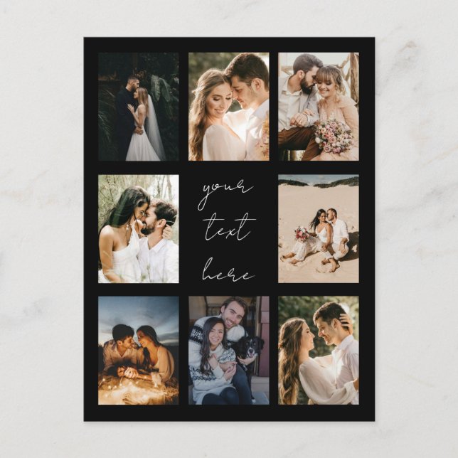 Custom Photo Collage Personalized Picture Family Holiday Postcard (Front)