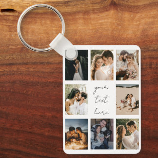 Custom Photo Collage Personalized Picture Family Keychain