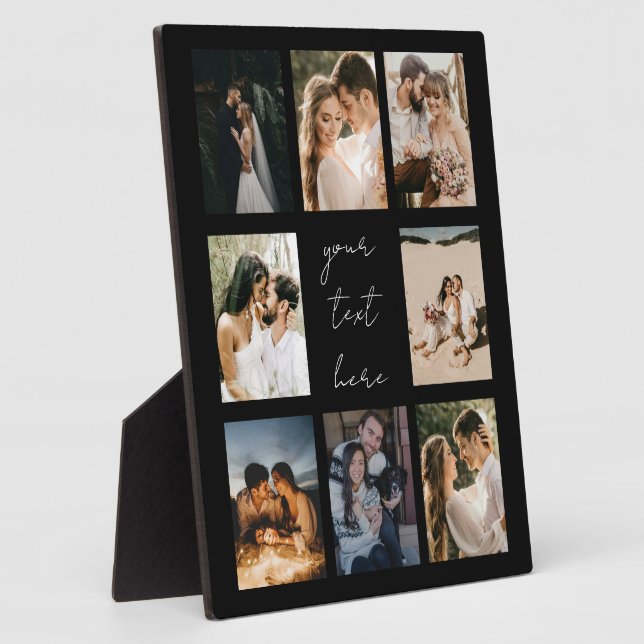 Custom Photo Collage Personalized Picture Family Plaque (Side)