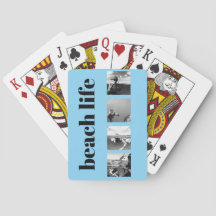 custom photo collage personalized playing cards