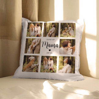 Custom Photo Collage Pillow for Mom Personalized