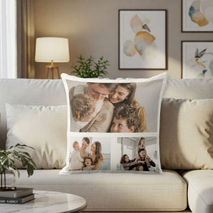 Custom photo collage pillow, Personalized photo Throw Pillow