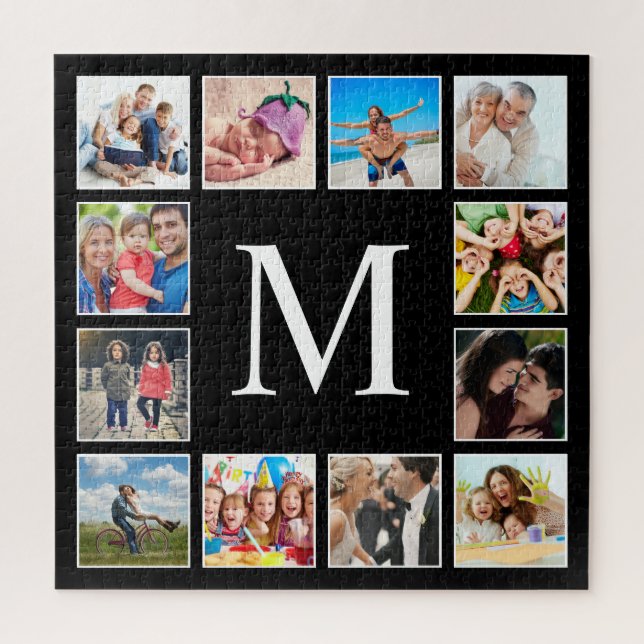 Custom Photo Collage Rustic Farmhouse Family Jigsa Jigsaw Puzzle (Vertical)