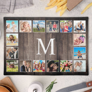 Custom Photo Collage Rustic Farmhouse Family Placemat