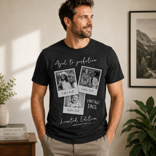 Custom Photo Collage Shirt, Trendy Retro Photo  T-Shirt