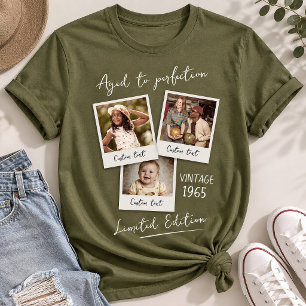 Custom Photo Collage Shirt, Trendy Retro Photo T-Shirt