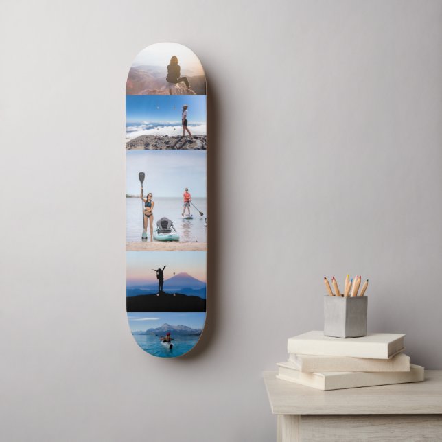 Custom Photo Collage Skateboard Deck (Wall Art)