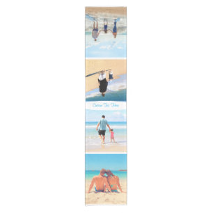 Custom Photo Collage Table Runner Personalize Text