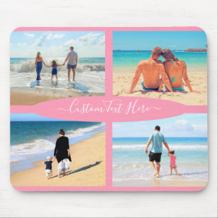 Custom Photo Collage Text Family Love Personalized Mouse Pad