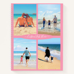 Custom Photo Collage Text Family Love Personalized Notebook