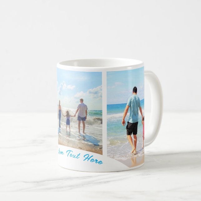 Custom Photo Collage Text Mug Your Family Photos (Front Right)