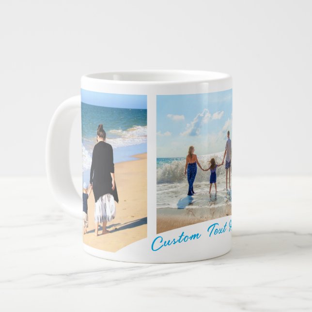 Custom Photo Collage Text Mug Your Photos Design (Front Left)