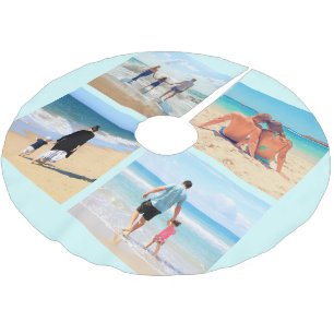 Custom Photo Collage Tree Skirt Your Family Photos