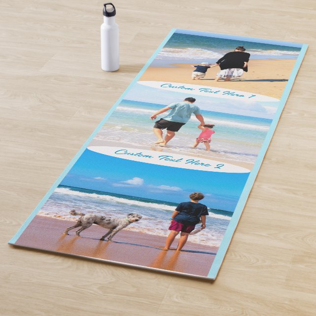 Custom Photo Collage Yoga Mat Your Photos and Text (In Situ)