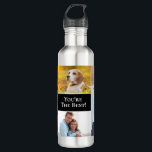 Custom photo collage You're the best Modern Simple 710 Ml Water Bottle<br><div class="desc">Celebrate someone special with this modern, simple 4-photo collage custom water bottle, featuring the heartfelt message "You're the Best." Personalize this sleek and functional water bottle with your favourite photos, making it a perfect gift for any occasion—whether it's for a birthday, or a thoughtful just because gift. The stylish design...</div>