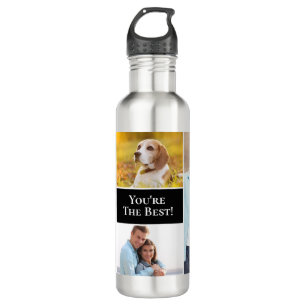 Custom photo collage You're the best Modern Simple 710 Ml Water Bottle