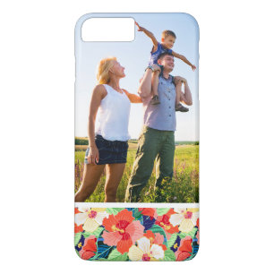 Custom Photo Colourful Hibiscus Pattern iPhone 8 Plus/7 Plus Case