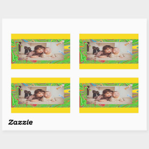 Custom Photo Colourful Paintbrush Theme Sticker