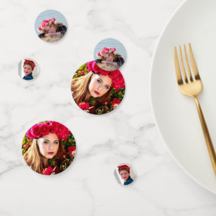 Custom Photo Confetti Party Table Decoration