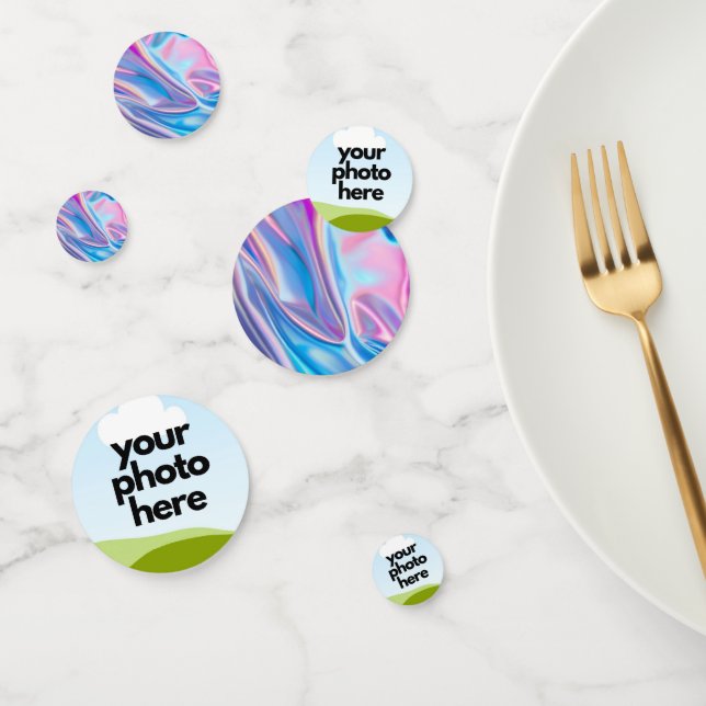 Custom Photo Confetti with Holographic Accents (Group)