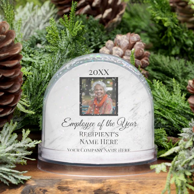 Custom Photo Corporate Employee Gift Award Snowglobe (Winter)