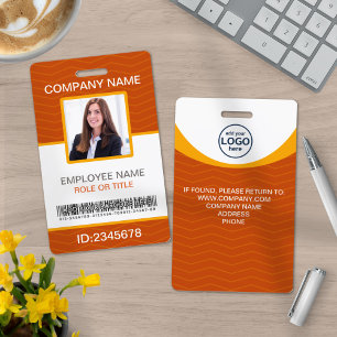 Custom photo corporate employee name tags badge