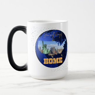 Custom Photo Country Map You Will Always Be Home M Magic Mug