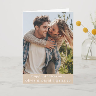 Custom Photo Couple Anniversary Folded Card