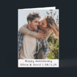 Custom Photo Couple Anniversary Folded Card<br><div class="desc">Celebrate your milestone with a card as unique as your love story. This high-quality folded anniversary card features your favorite couple photo on the front and a blank or personalized interior for your heartfelt message. Printed on premium cardstock with a professional matte or glossy finish, it’s more than just a...</div>