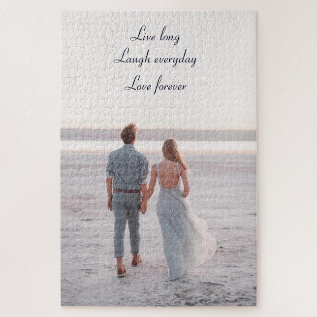 Custom Photo Couple Goals Jigsaw Puzzle (Vertical)